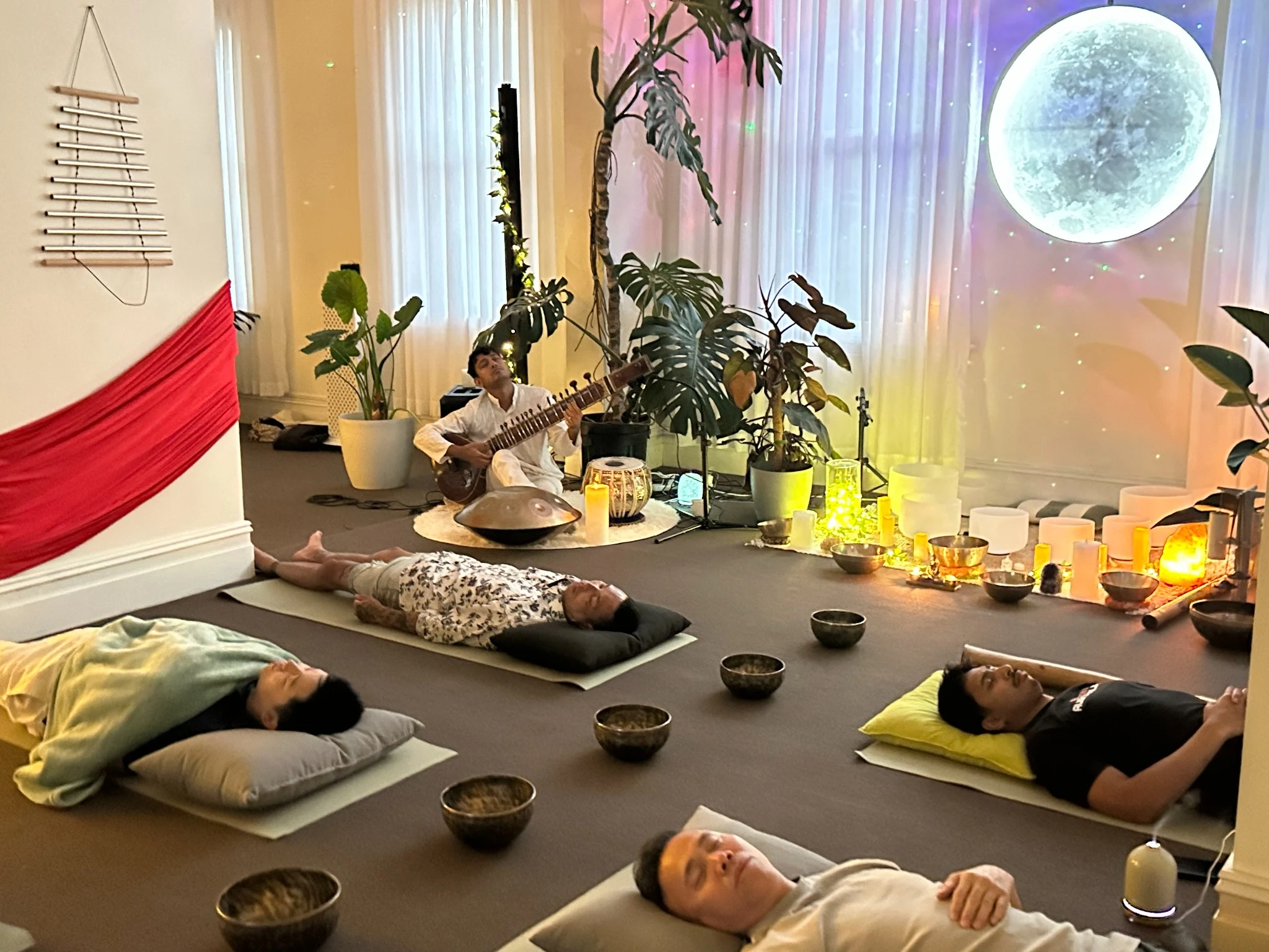 Live sitar and immersive sound healing experience at Mystic Wellness Petersham