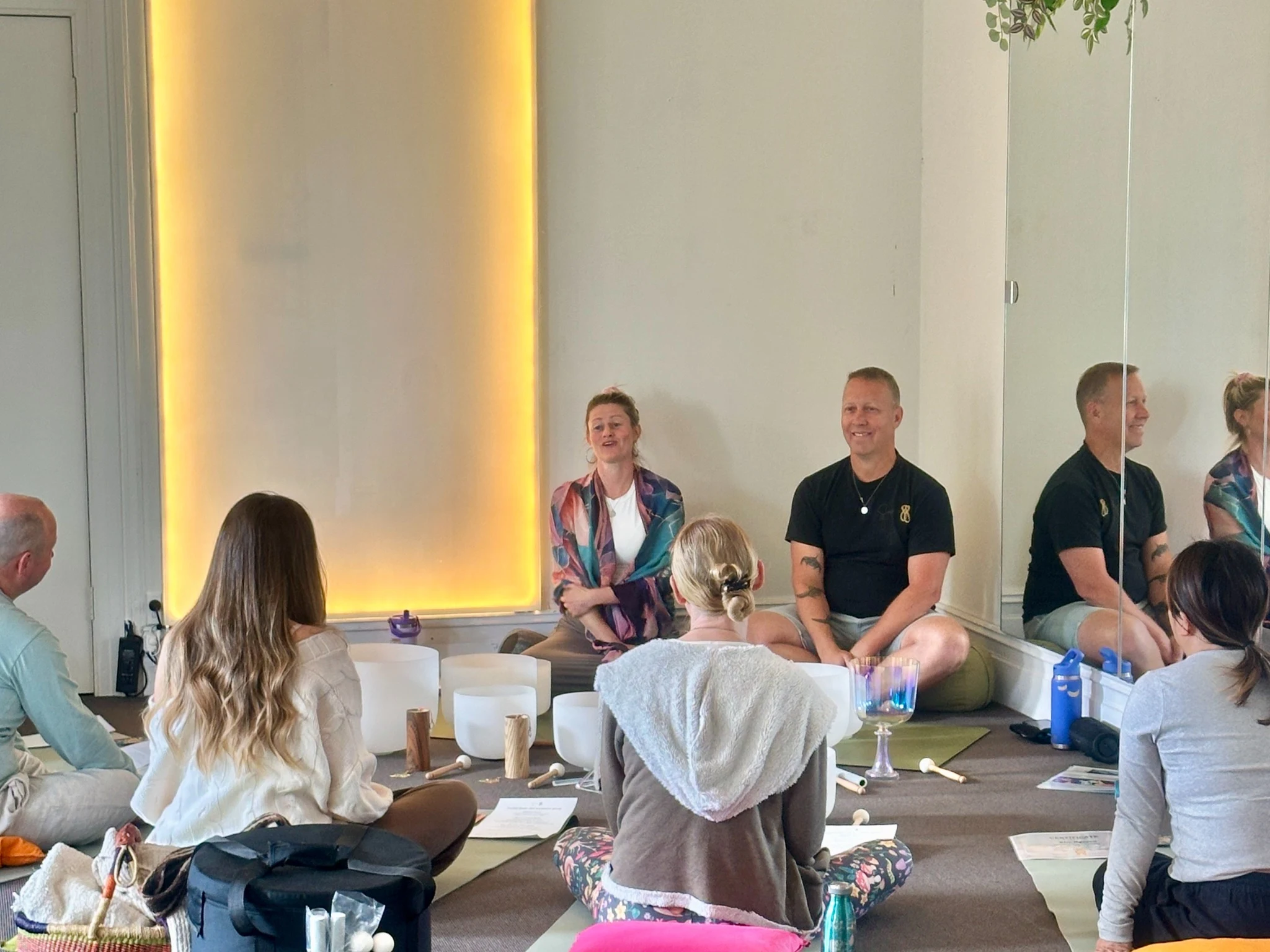 Breathwork stretch and sound bath session at Mystic Wellness Inner West Sydney