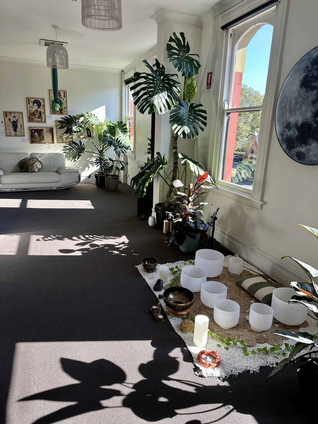 Moon Bath sound healing setup inside Mystic Wellness Petersham